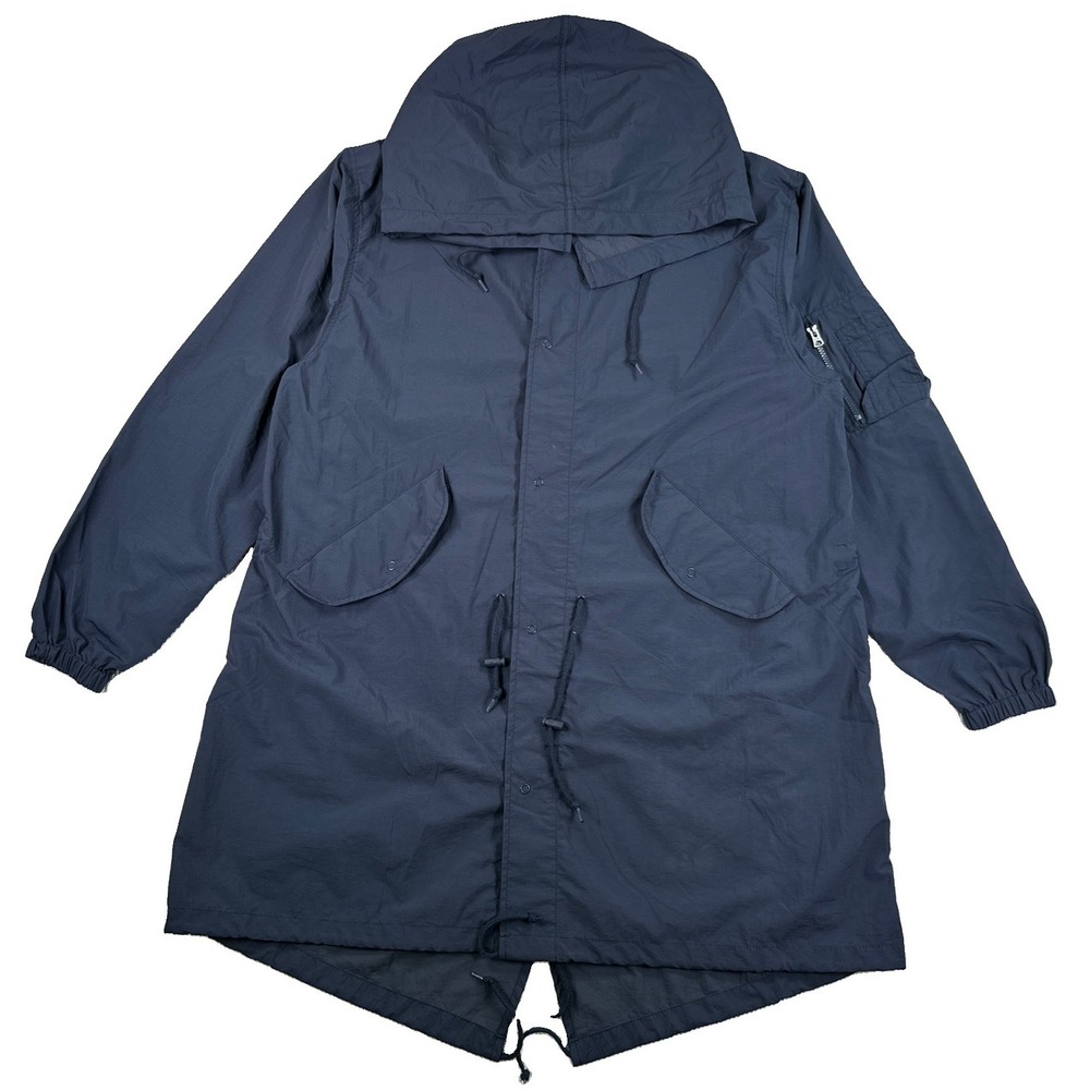 Alpha Industries M-59 Fishtail Parka Jacket Hooded Men's Medium Blue